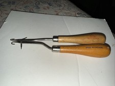 2 Wooden Handle Latch Hooks Made In As  England