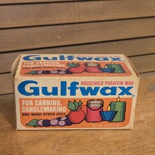 GULFWAX Household Paraffin Wax Canning Candle Making Surfing 16oz Box NOS