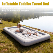 Inflatable Toddler Travel Bed 2In1 Design Can Be Split Into Play Mat  Kids Toy