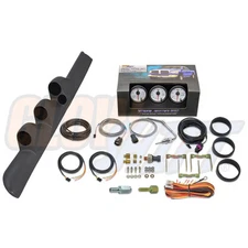 GlowShift W7 Boost EGT Fuel PSI Gauges + Gray Pod for 98-02 Dodge Ram Cummins