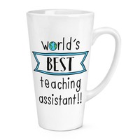 World's Best Lehrassistent 483Ml Groß Latte Becher Tasse Lustig Favorit Lehrer