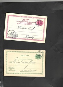 SWEDEN- OLDER-POSTAL CARDS-1890 ISH-LOT OF 4-CANCELS-FRANKING--F-#54