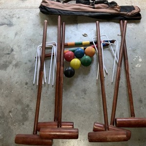 Franklin Professional Croquet Set Heavy Duty Set 6 Players W/ Carrying Bag