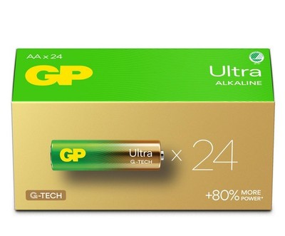 GP W128778066 151445 ULTRA ALKALINE AA/LR06  Battery. 24-Pack ~E~