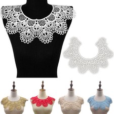 DIY Sewing Embroidered Lace Collar for Wedding Dress Shirt and Elegant Apparel