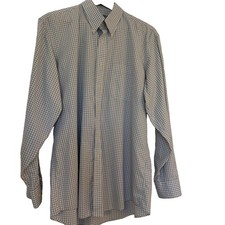KIRKLAND SIGNATURE EUC Mens Non-Iron Dress Shirt Traditional Fit 17 34/35 XL