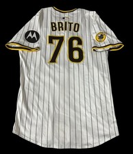 Jhony Brito 2025 San Diego Padres Game Issued Jersey Home White Size 46T