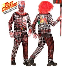 Widmann Evil Clown Fast Costume Jacket, Pants, Gloves, Mask  158 cm / 11-13 Ye
