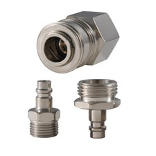 G-Sunny RV Exterior Quick Connector Hose 1/2 inch, Brushed Nickel 