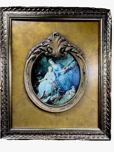 Vintage italienisches florentinisches Gold Holzrahmen verziert viktorianisches Sammeln Ölgemälde - Bild 1 von 18
