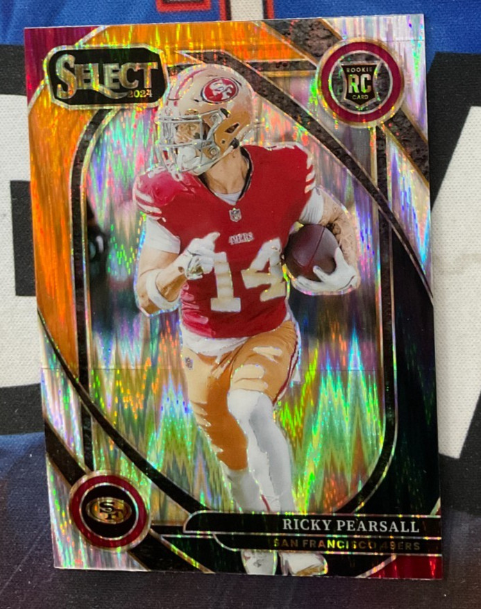 2024 Panini Select Football #285 Ricky Pearsall Orange Black Shock Rookie (NW)