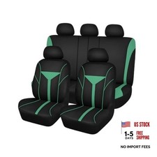 Full Set of Green Car Seat Covers - Front Rear Split Bench Seats - Full Set
