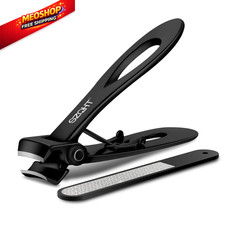 SZQHT Ultra Wide Jaw Opening Nail Clippers Set, Toenail 2 Piece set, Black
