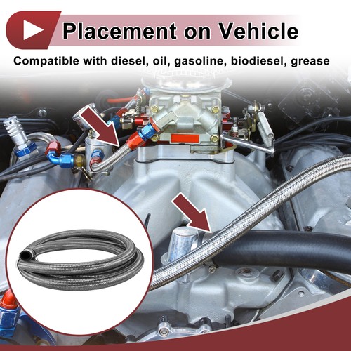 Fuel Line Hose AN-20 12ft 1.09"ID 1.4"OD 1 Pcs for Car - Foto 2 di 7