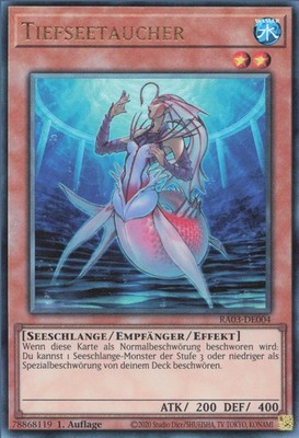 YuGiOh Tiefseetaucher (V.7) RA03-DE004 Ultimate Rare Deutsch Neu 1st