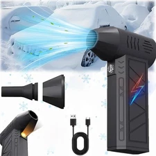 Compressed Air Duster Mini Blower with LED Light, 130,000 RPM, 3 Speed new