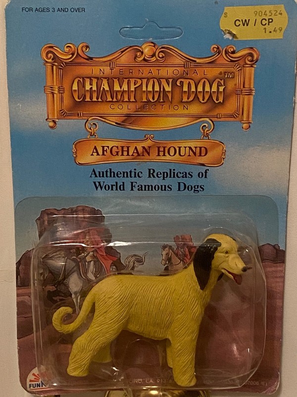 Vintage Funrise International Champion Dog Collection Afghan Hound Figure 1988