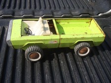 VTG Buddy L Pickup Truck w/ Steerable Wheels 1960  s 13.5  Lime Green to Restore