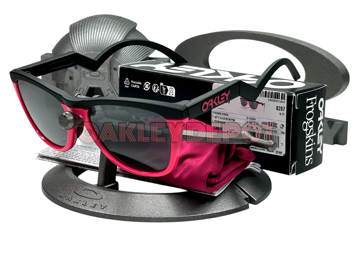 ✓🕶️ OAKLEY FROGSKINS HYBRID 009289 MATTE BLACK/PINK/PRIZM BLACK