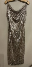 Girls On Film Stunning Long Sequin Evening Dress - Size 12