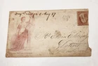Civil War Letter Union Patriotic Cover DEATH TO TRAITORS A10 Stamp 3ct