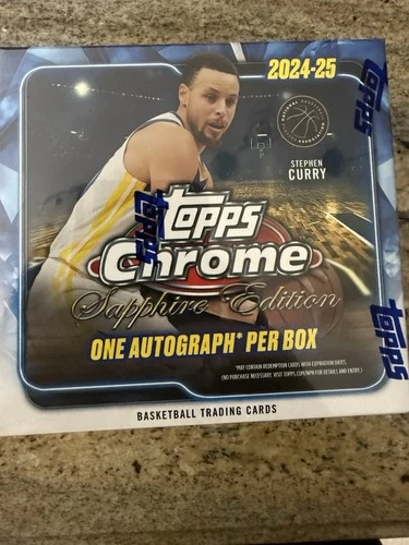2024-25 TOPPS CHROME BASKETBALL SAPPHIRE EDITION FACTORY SEALED HOBBY BOX