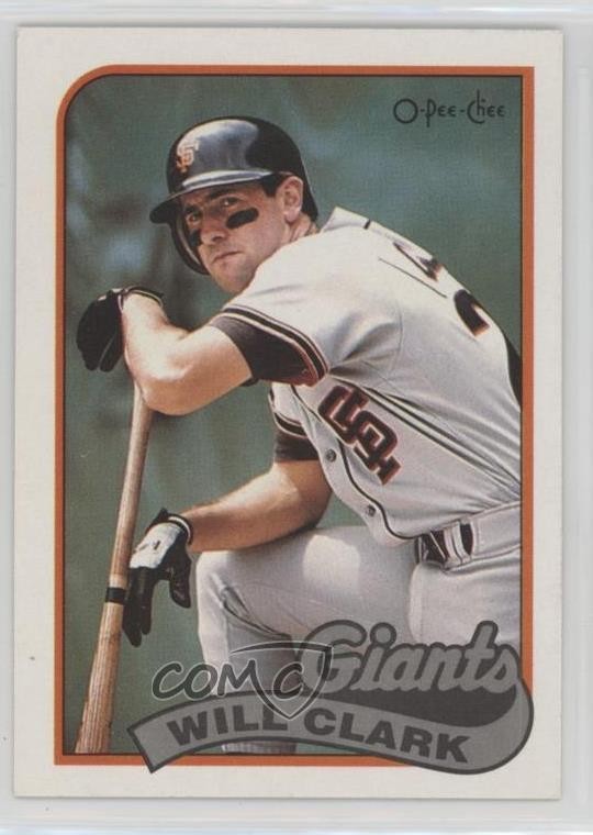 1989 O-Pee-Chee Will Clark #321 pb9