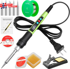 Soldering Iron Kit, 100W LED Digital Solder Gun Kits with Ceramic Heater, Adjust