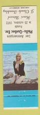 Matchbook Cover - Phillu Quebec Match Club 1972 QC pinup
