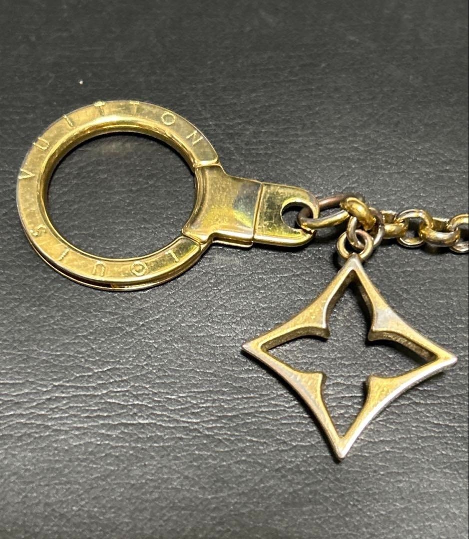 Authentic LOUIS VUITTON Bag Charm Chain Fleur de Monogram