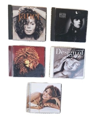 Janet Jackson 5 cd Lot All For You, Decade, Velvet Rope, Rhythm Nation, Janet