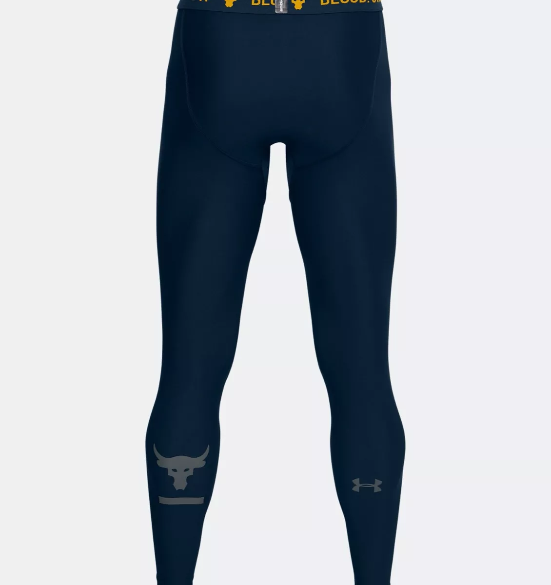 Men's Under Armour Project Rock Heatgear Leggings Navy Size XL