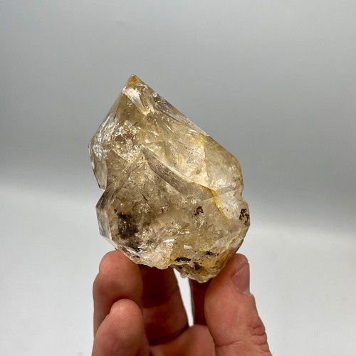 288 g Smoky Golden Healer Herkimer Diamond Natural Cluster with Huge Rainbows! - Picture 8 of 10