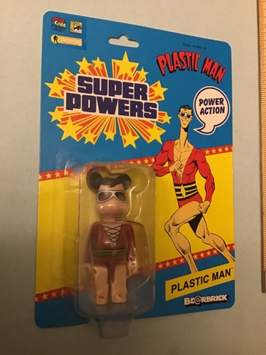 Bearbrick Super Powers Plastic Man Figure New Sealed 2012 Comic Con Exclusive - Afbeelding 1 van 4