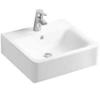 Ideal Standard E788101 White Concept Cube 500mm Wash Basin, 1 Tap Holes Ideal Standard E788101 White Concept Cube 500mm Wash Basin, 1 Tap Holes