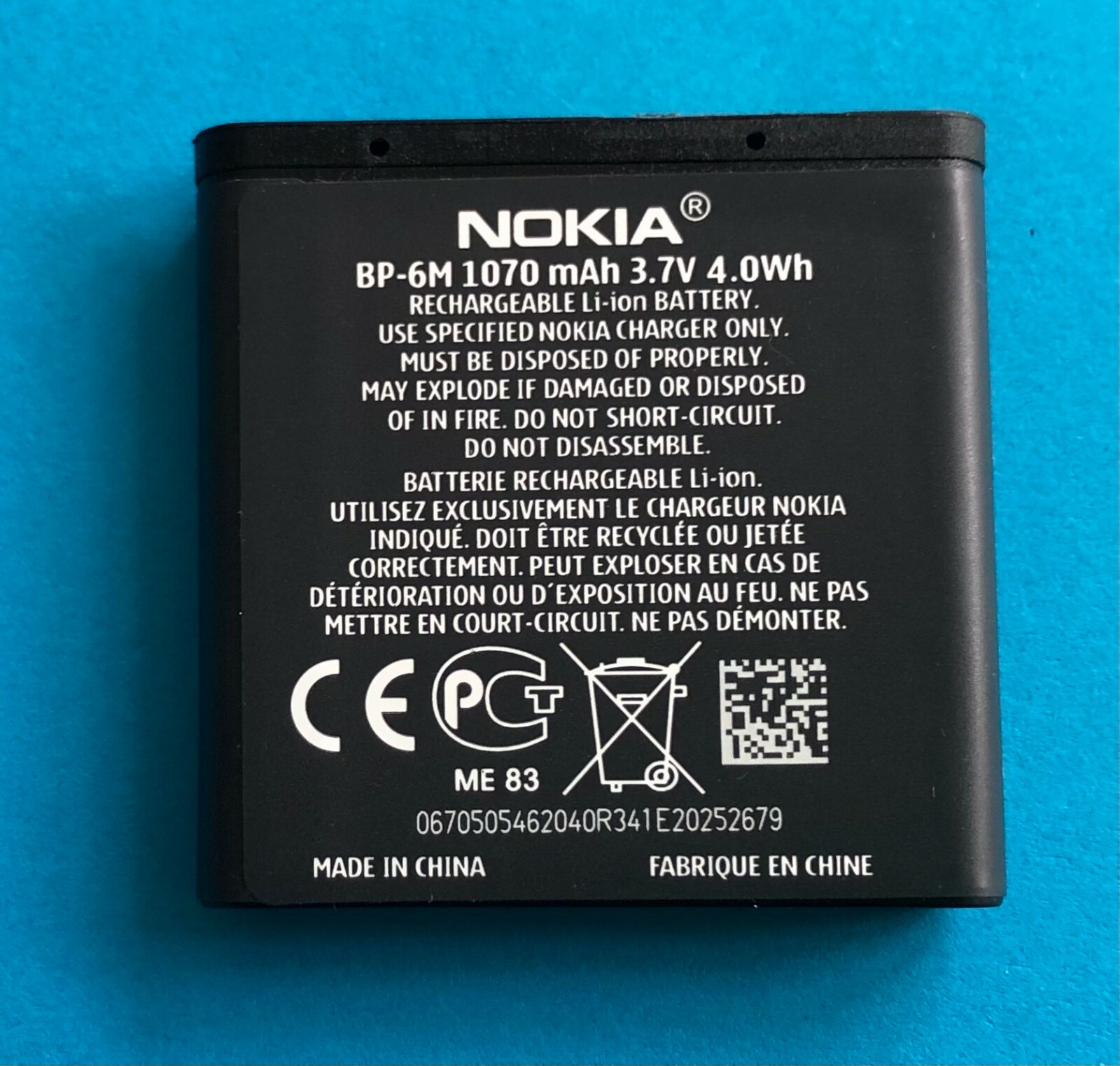Battery Nokia BP-6M 1200mAh 3,7V Li-Ion - .cz