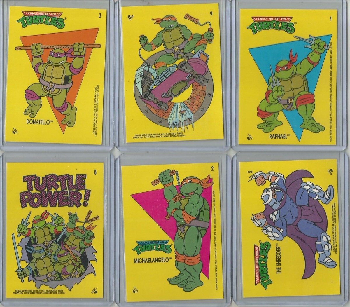 1989 TOPPS TMNT TEENAGE MUTANT NINJA TURTLES LOT 6 STICKERS CARDS MN/MT | eBay 1989 TOPPS TMNT TEENAGE MUTANT NINJA TURTLES LOT 6 STICKERS CARDS MN/MT | eBay