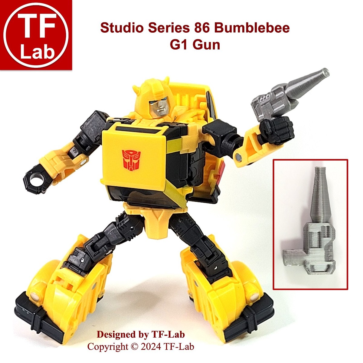 Gun Upgrade Kit for Transformers Studio Series 86-29 G1 BUMBLEBEE