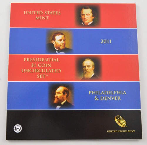 2011 US MINT PRESIDENTIAL $1 COIN UNCIRCULATED P & D 8 COIN SET