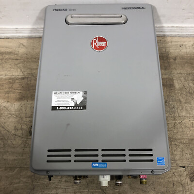 Outdoor Rheem Tankless Water Heater 199900 Btu Rheem GPM Indoor