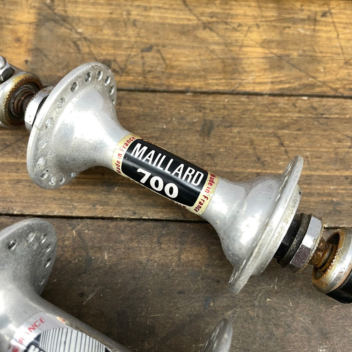 Vintage Maillard 700 Helicomatic Hub Set 126 mm Quick QR 36 Hole
