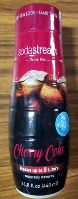 SodaStream - Cherry Cola - 50% Less Sugar - 14.8 fl oz - 36 Servs - Exp 6/2027