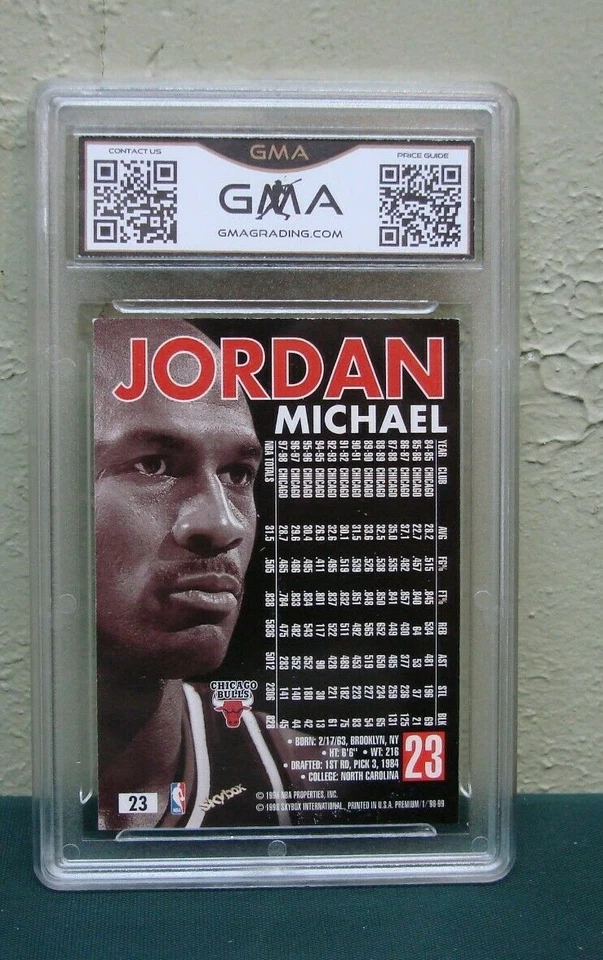 1998-99 Skybox Premium Basketball Card #23 MICHAEL JORDAN Graded GEM MT 10! - Image 2 of 2