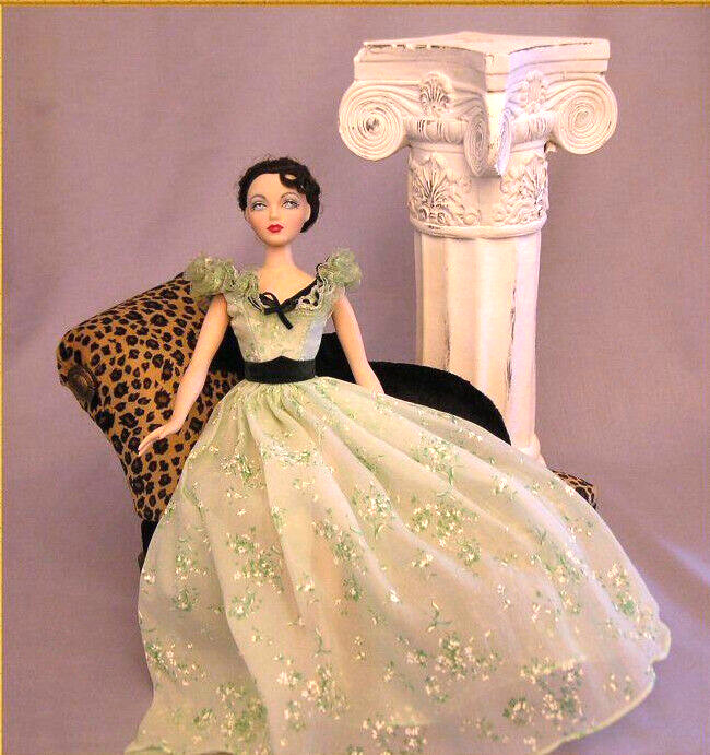 Franklin Mint Scarlett Ohara green sprig Barbecue dress (ONLY) fit 15-16in dolls