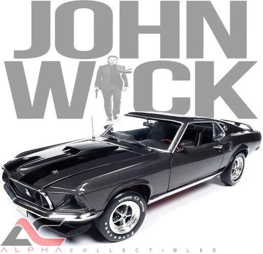 AUTOWORLD AWSS145 1:18 1969 FORD MUSTANG BOSS 429 (JOHN WICK) HITMAN GRAY - Image 2 of 4