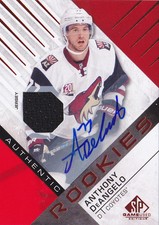 16-17 SP Game Used Anthony DeAngelo Auto Jersey Rookie RED Coyotes 2016