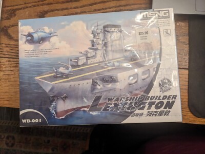 MENG WARSHIP BUILDER AIR CRAFT CARRIER LEXINGTON Model #WB-001 Matt Black NEW