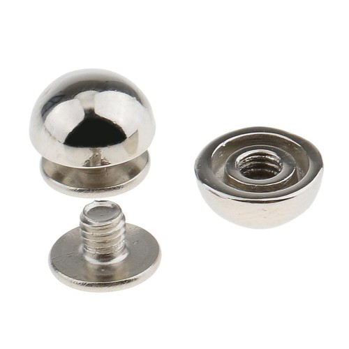100 Pcs Silver Tone Metal Dome Claw Studs - 8mm Punk Rivets For Belt, Leathercraft, DIY 13 thumbnail image