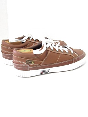 impulse brown leather sneakers