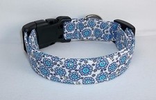 Purple Blue Floral Girl Flower Terri's Dog Collar handmade adjustable sunflower
